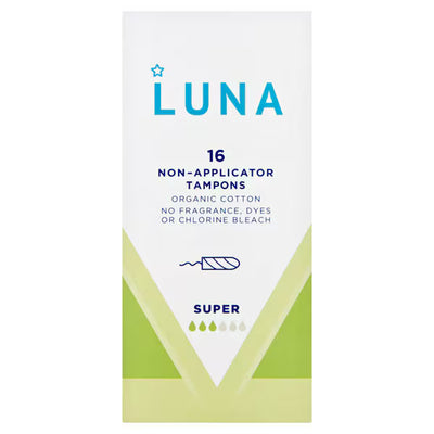Superdrug Tampons sans applicateur Superdrug Luna Super 16 - Achetez en ligne chez McGrocer