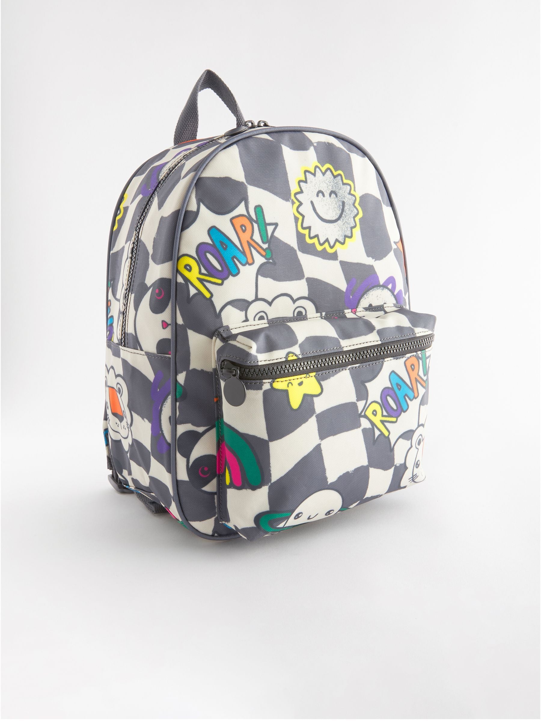 Check Fun Faces backpack for kids, imported from the UK