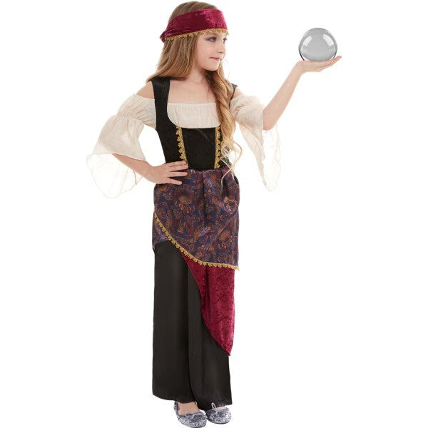 Smiffys deluxe fortune teller costume dress and headscarf (British brand)