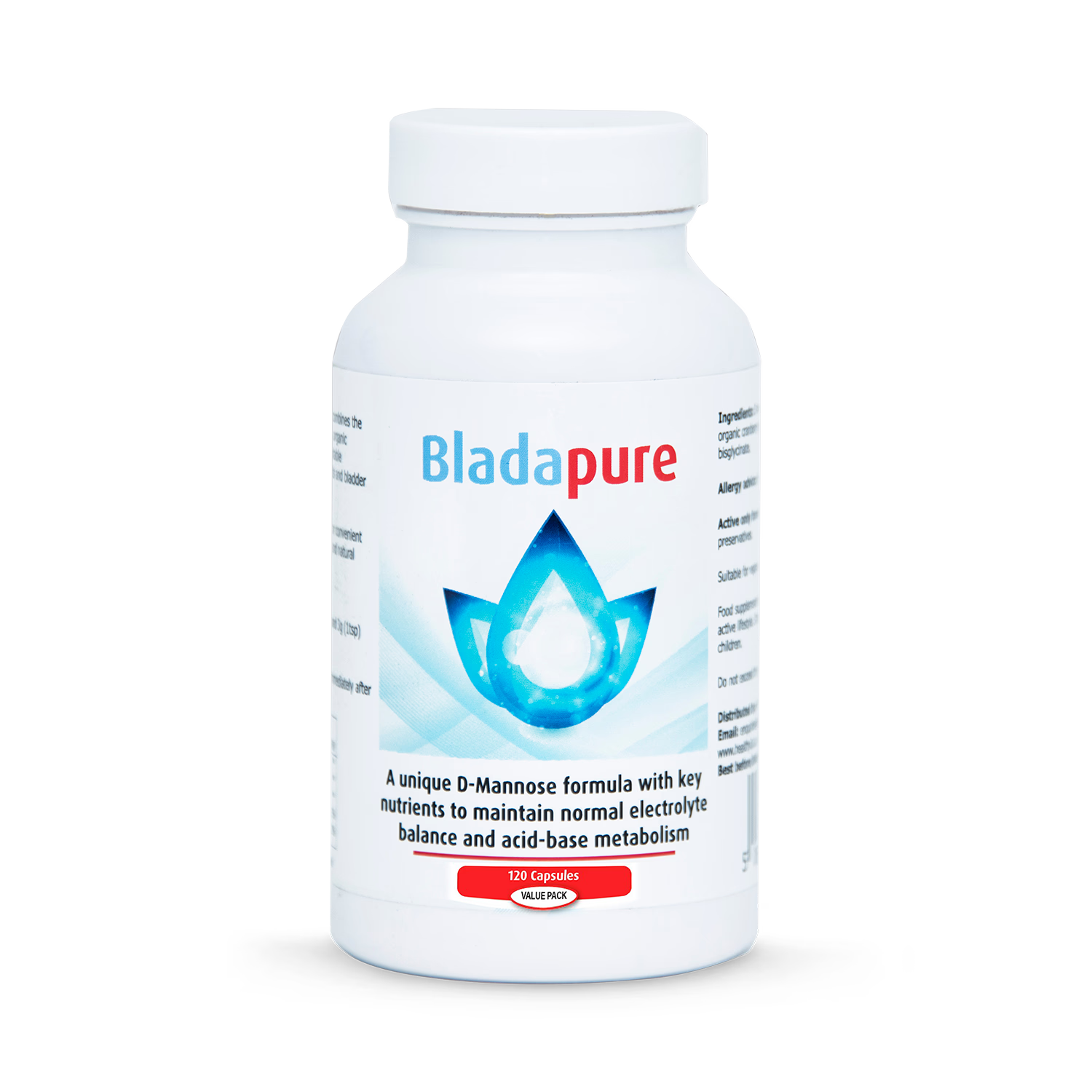Bladapure D-Mannose capsules 120 count - British product