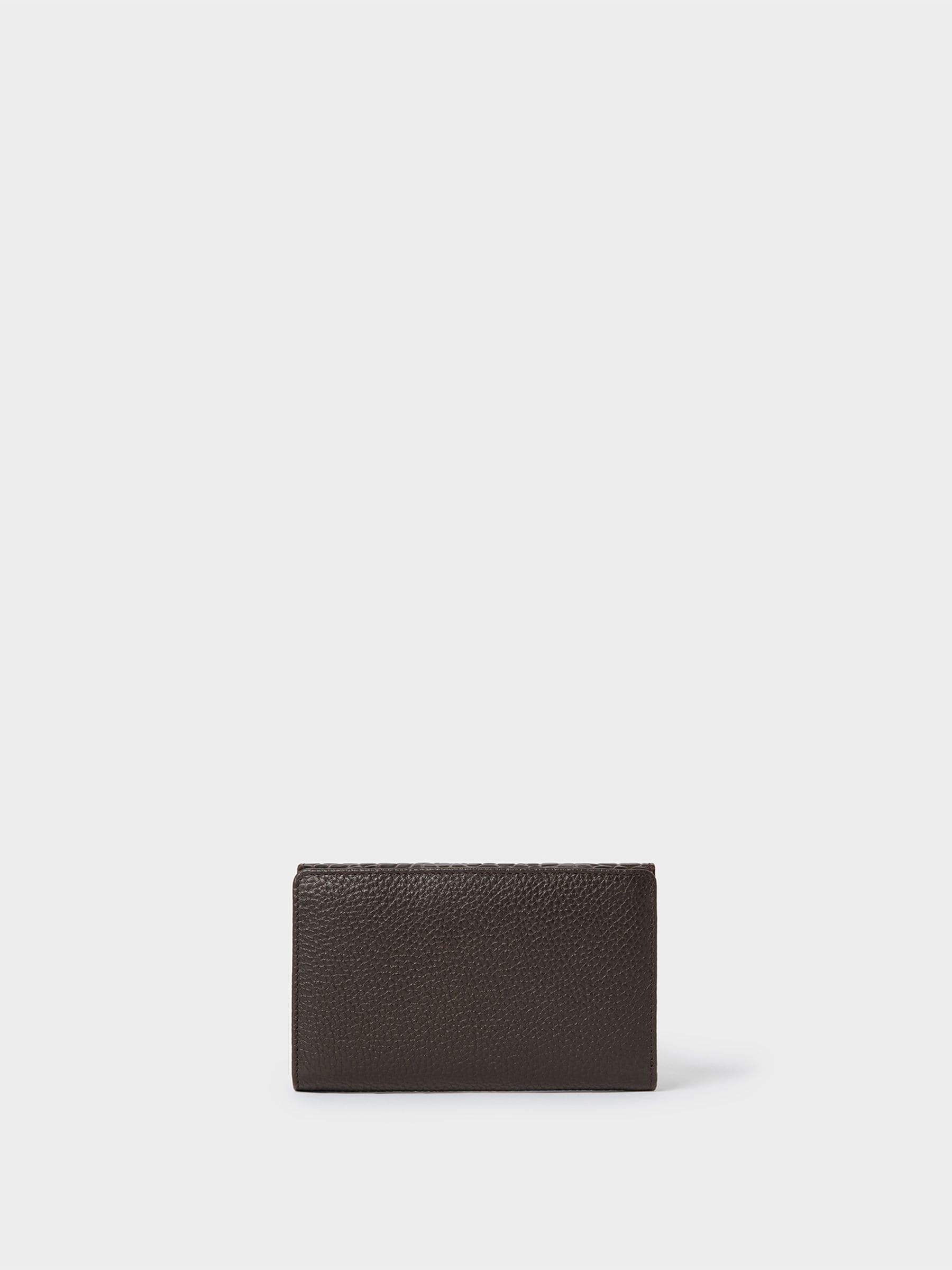 Osprey London Kellie matinee purse brown leather, imported from the UK