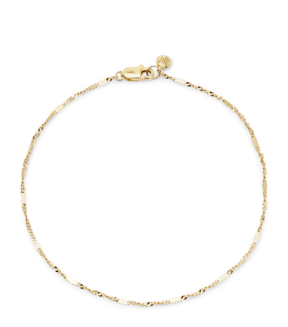 Monica Vinader yellow gold shimmer bracelet - British product