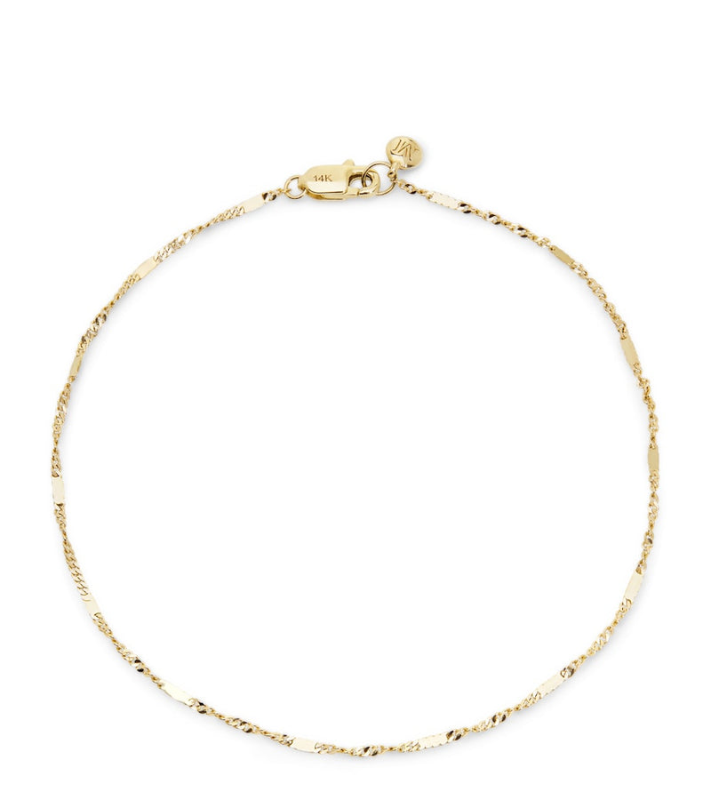 Monica Vinader yellow gold shimmer bracelet - British product