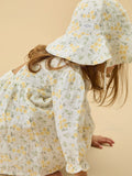 MORI cream floral muslin floppy hat (British brand)