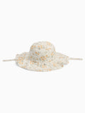 MORI cream floral muslin floppy hat (British brand)