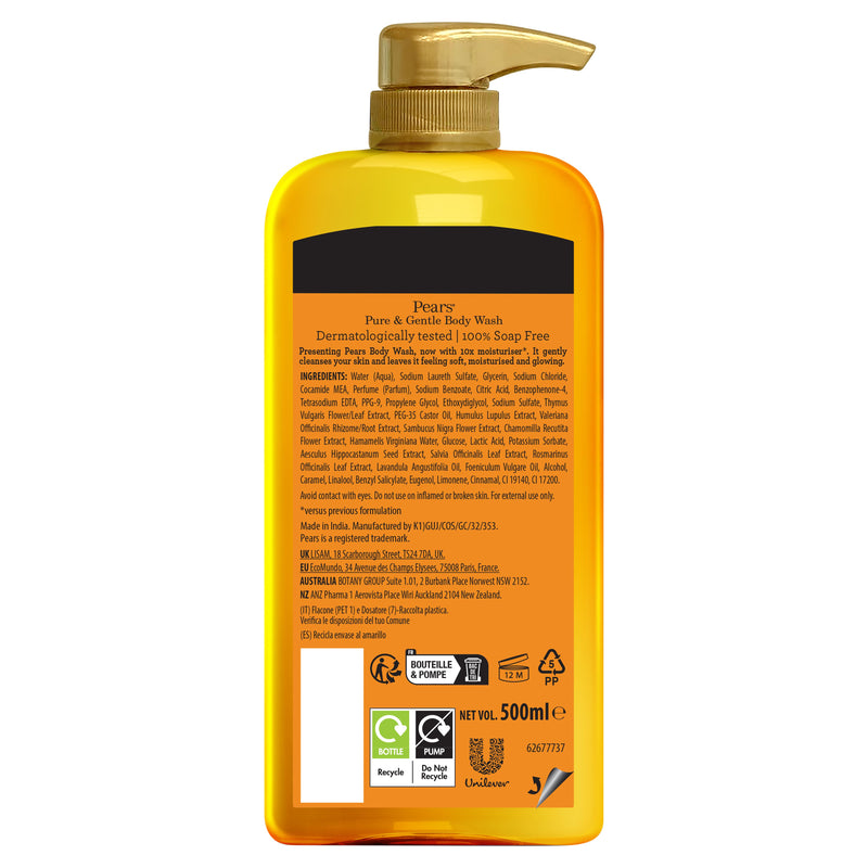 Pears body wash with natural oils 500ml, UK version