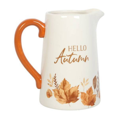 Something Different Hello Autumn Leaf Ceramic Flower Jug