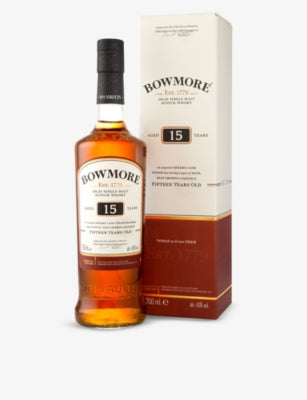 Bowmore 15-year-old single malt Scotch whisky 700ml (British brand)
