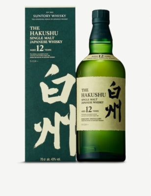 Hakushu 12-year-old Japanese single malt whisky 700ml, imported from the UK