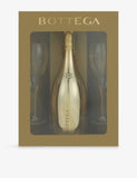 Bottega Gold Prosecco 750ml with two glasses (British brand)