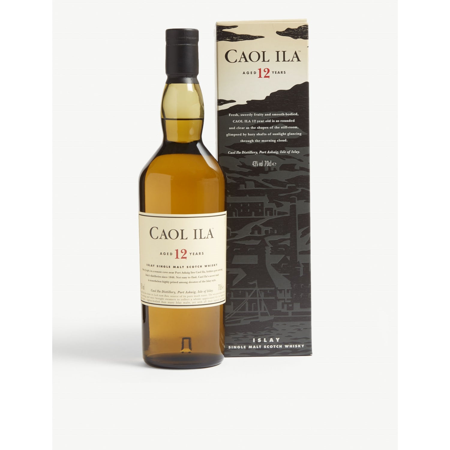 Caol Ila 12-year-old single malt Scotch whisky 700ml, imported from the UK