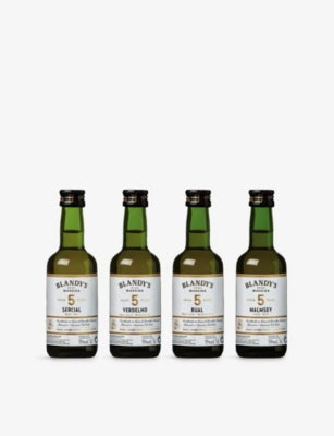 selfridges Blandy's Sercial, Verdelho, Bual and Malmsey Madeira Wine Set 4x50ml- Buy online at McGrocer
