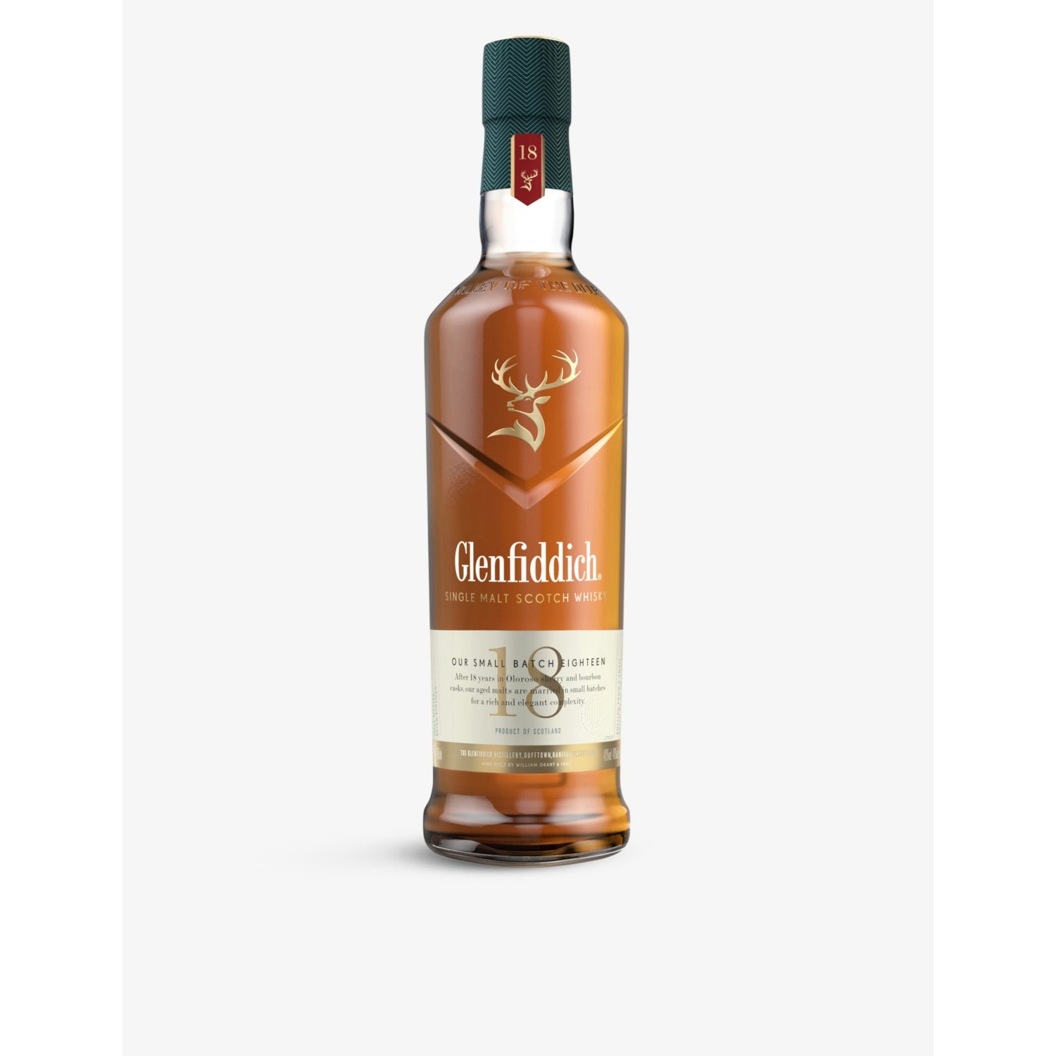 Glenfiddich 18-Year-Old single malt Scotch whisky 700ml (British brand)