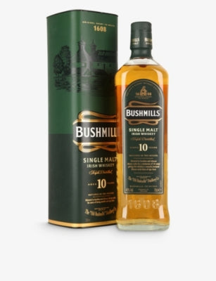 Bushmills 10-Year-Old single malt whisky giftbox 700ml (British brand)