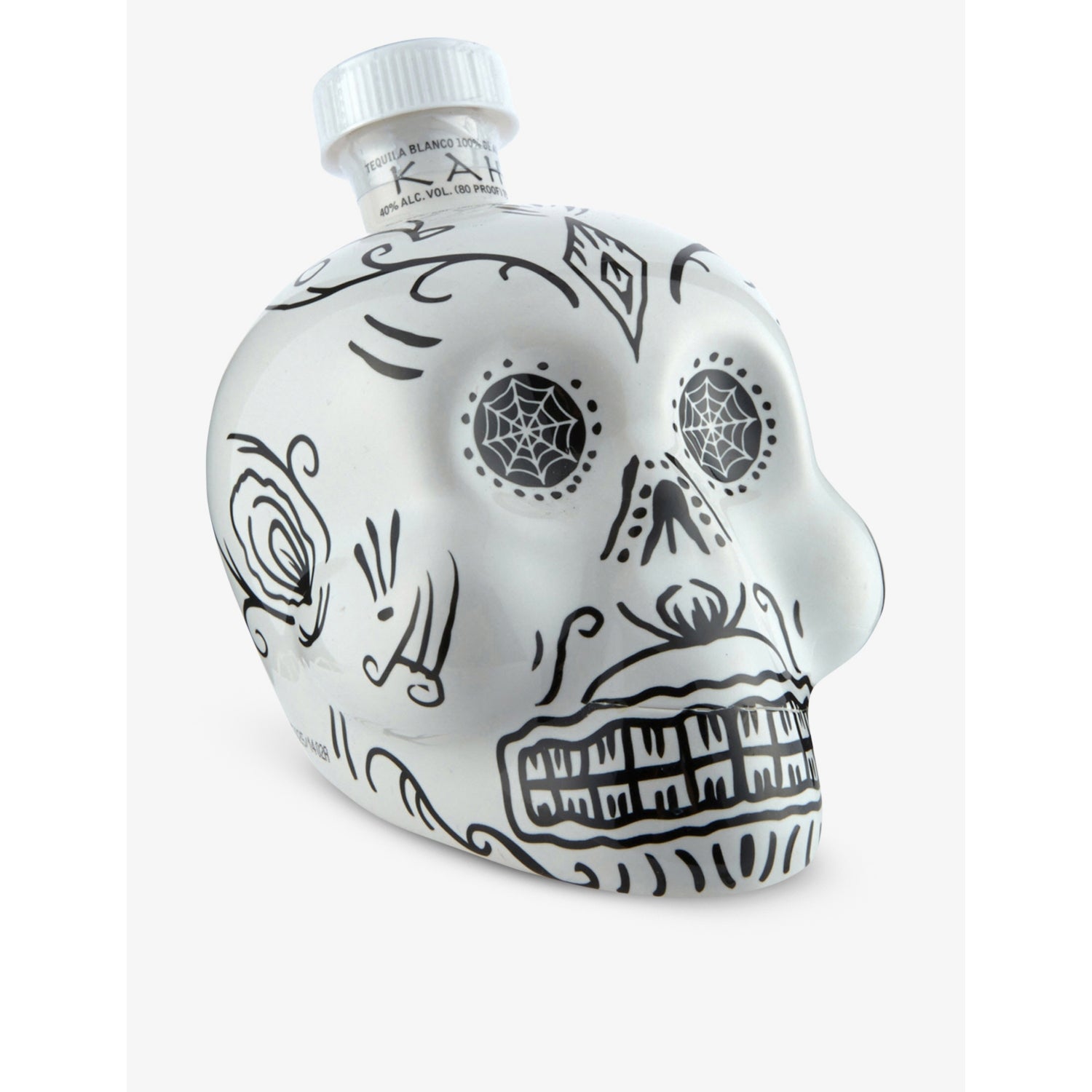 KAH tequila blanco skull-shaped bottle 700ml (British brand)