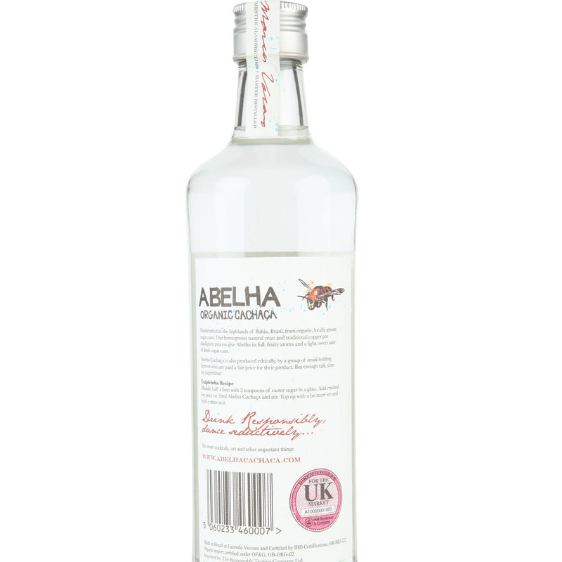Abelha silver cachaca 700ml, imported from the UK