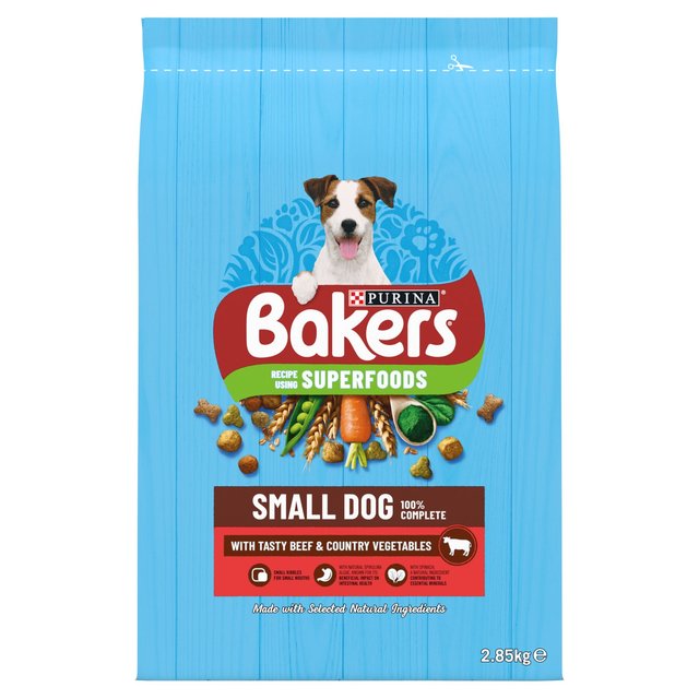 Bakers Small Dog Beef Dry Dog Food   2.85kg GOODS M&S   