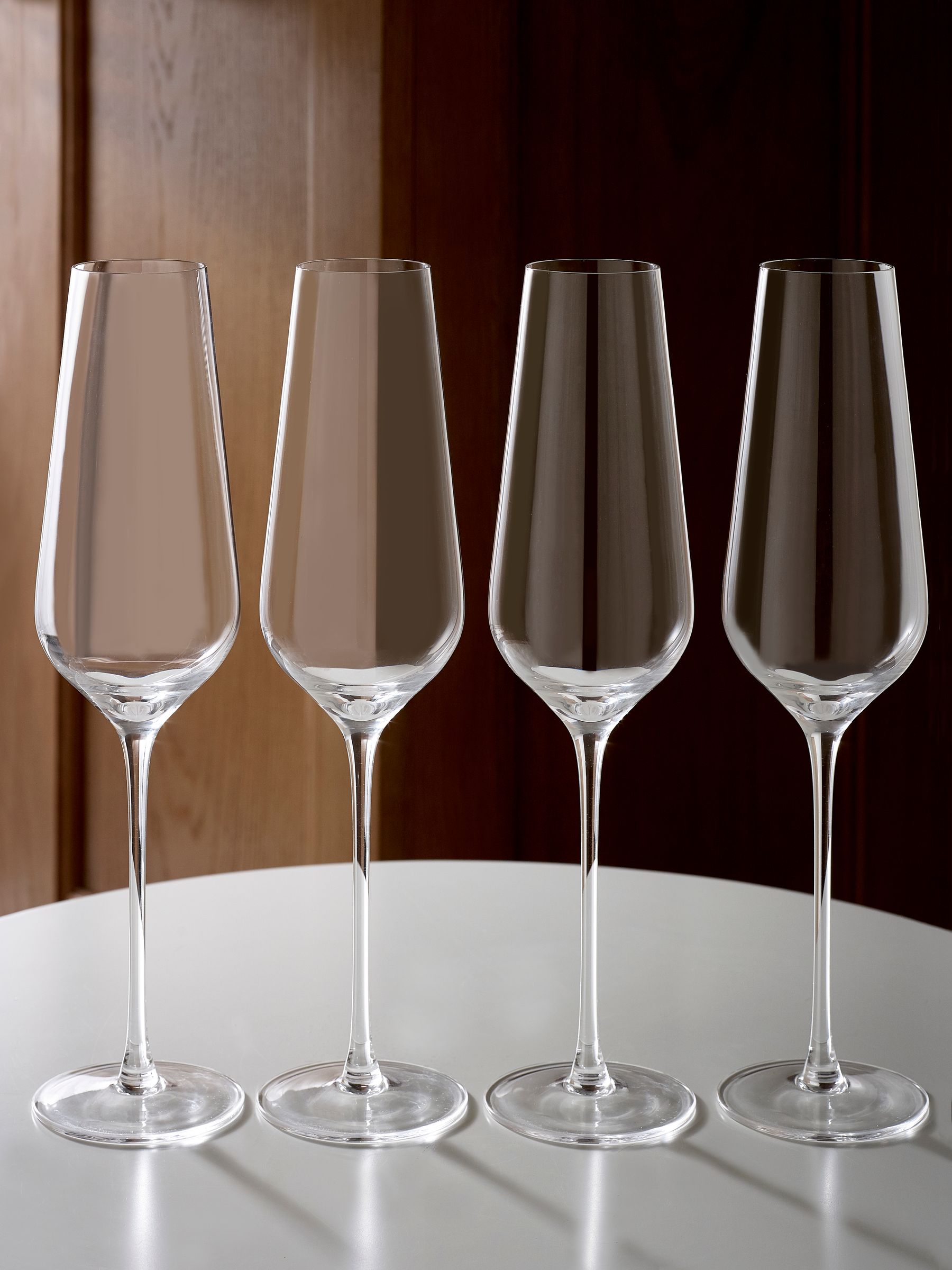 Belgravia crystal flute glasses set of 4, imported from the UK