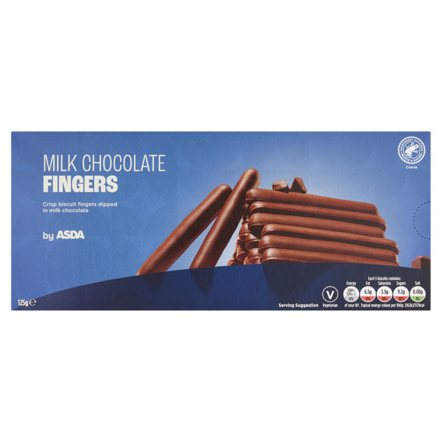 ASDA Milk Chocolate Fingers 125g GOODS ASDA   