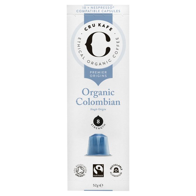 CRU Kafe Organic Single Origin Colombian Nespresso Compatible Capsules   10 per pack GOODS M&S   