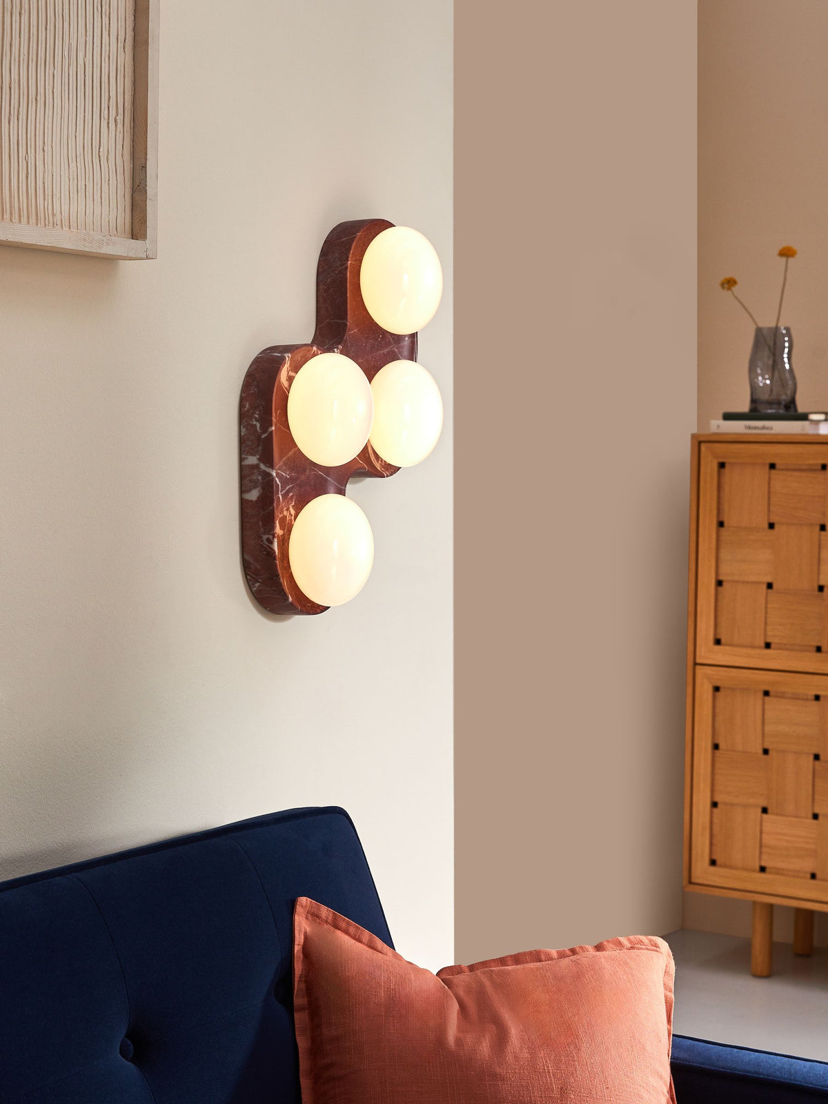 MADE.COM Red Wilf industrial wall light - British product