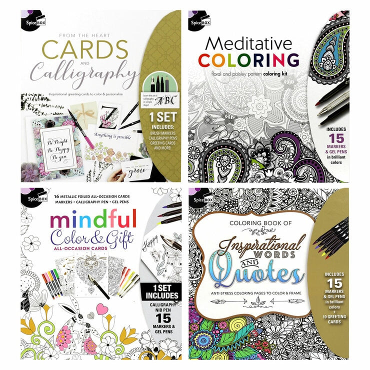 Sketch Plus colouring book kit with markers and pens, UK version