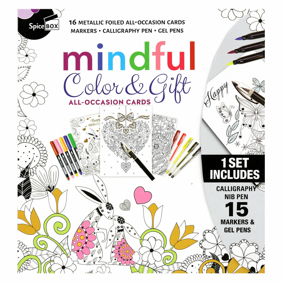 Sketch Plus colouring book kit with markers and pens, UK version