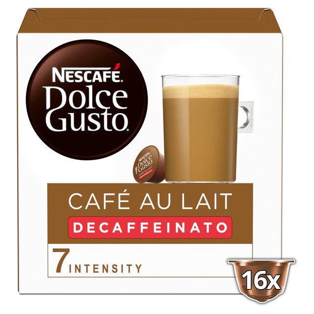 Dolce Gusto Cafe Au Lait Decaf   16 per pack