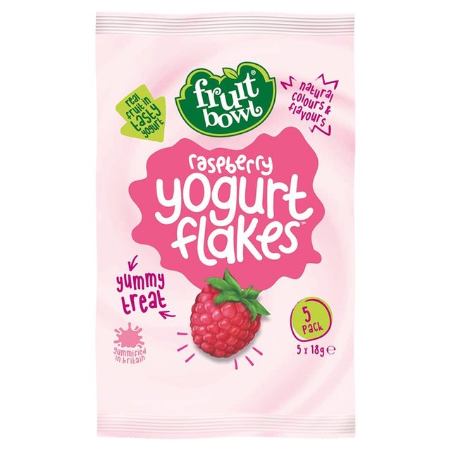 Fruit Bowl Raspberry Yogurt Flakes   5 x 18g GOODS M&S   