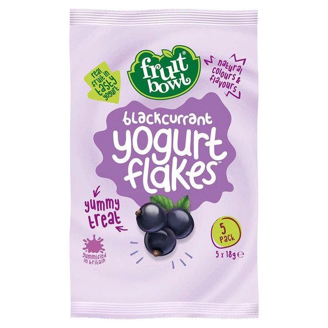 Fruit Bowl Blackcurrant Yogurt Flakes   5 x 18g GOODS M&S   