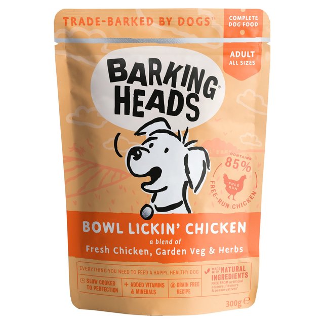 Barking Heads Bowl Lickin' Chicken Wet Dog Food Pouch   300g GOODS M&S   