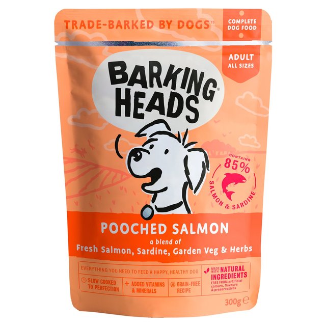 Barking Heads Pooched Salmon Wet Dog Food Pouch   300g GOODS M&S   