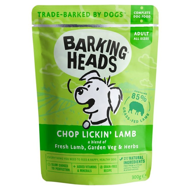 Barking Heads Chop Lickin' Lamb Wet Dog Food Pouch   300g GOODS M&S   