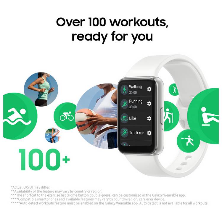 Samsung Galaxy Fit3 smart watch white 40mm (British brand)