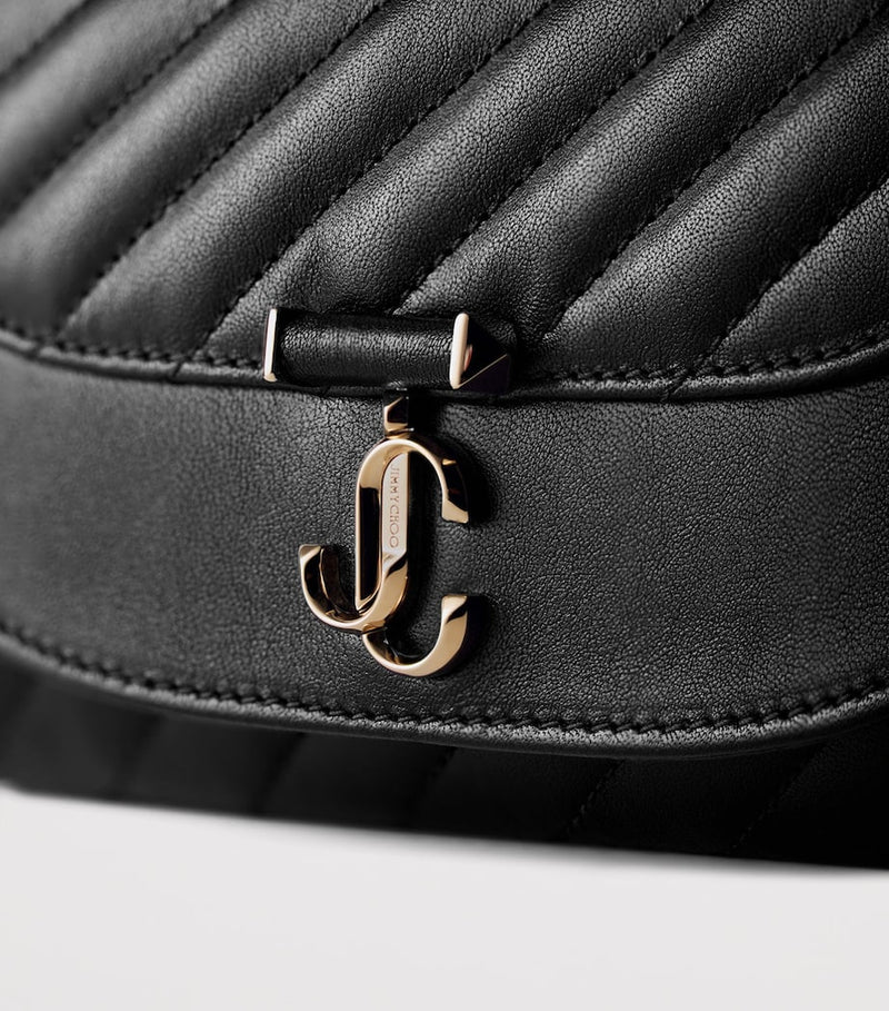 Jimmy Choo quilted leather Curve chain wallet, UK version