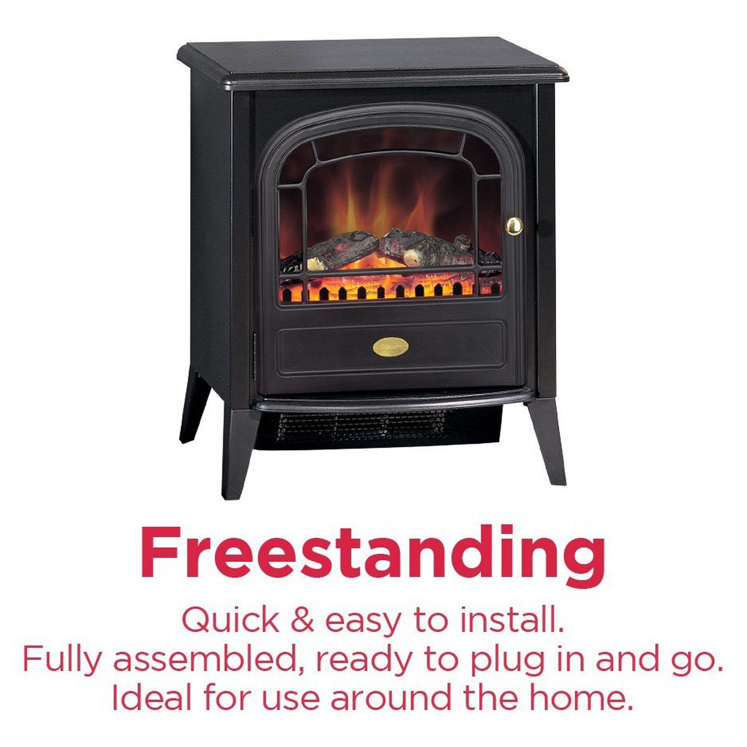 Dimplex Brayford electric stove black 2kW, imported from the UK