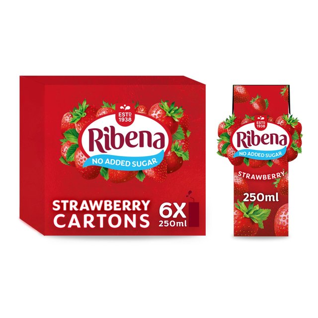 Ribena Stawberry Juice Cartons   6 x 250ml