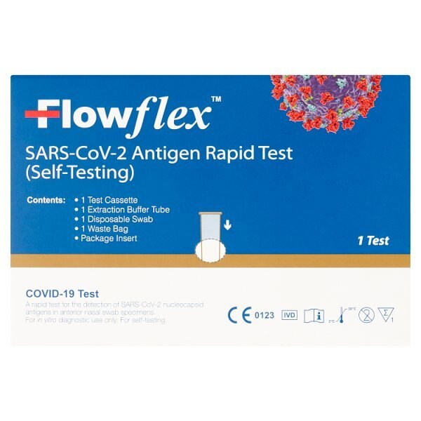 Flowflex Lateral Flow Test SARS-CoV-2 Antigen pack of 1 GOODS Superdrug   