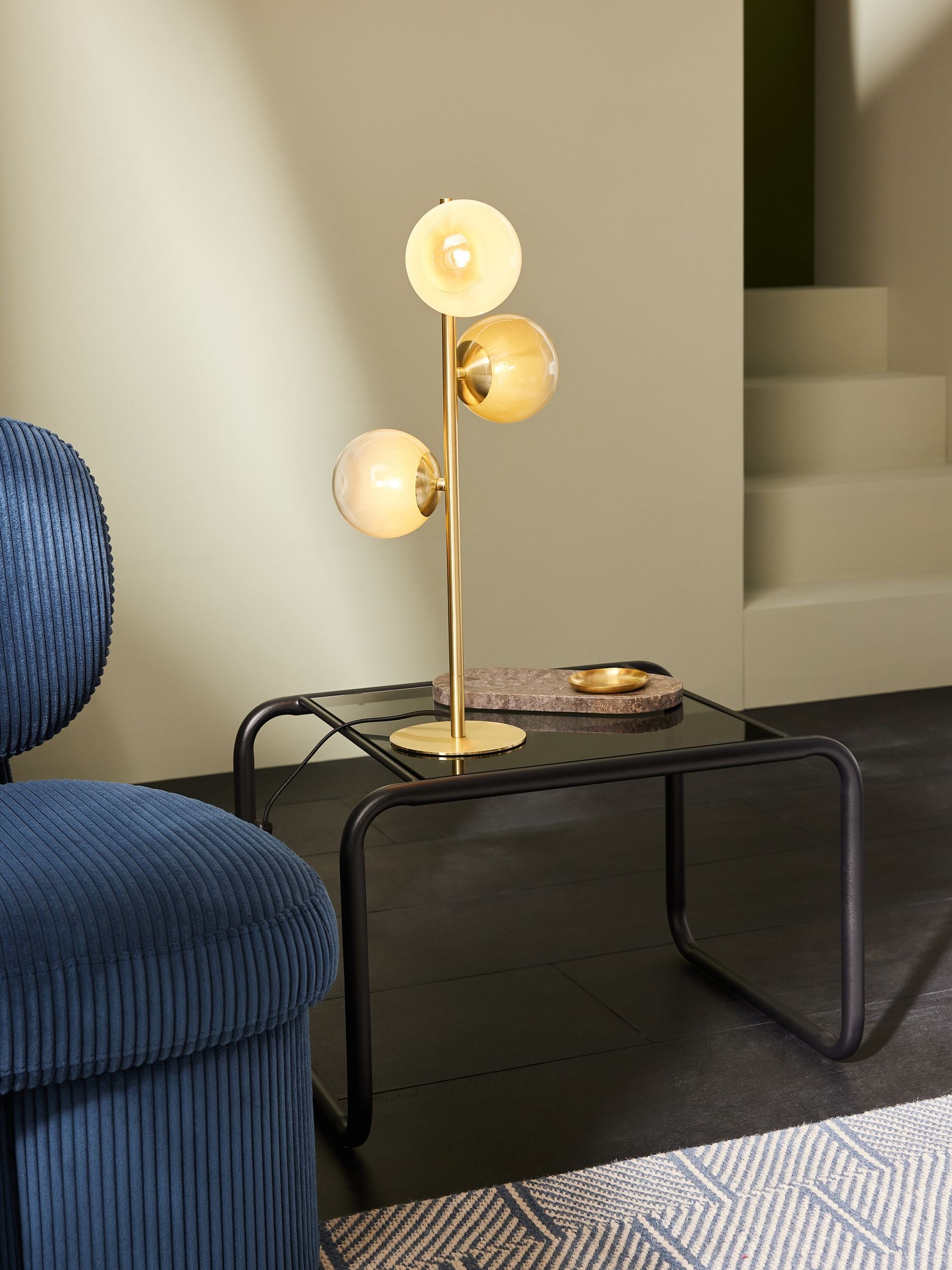 MADE.COM green ombre globe table lamp 59 cm, UK version