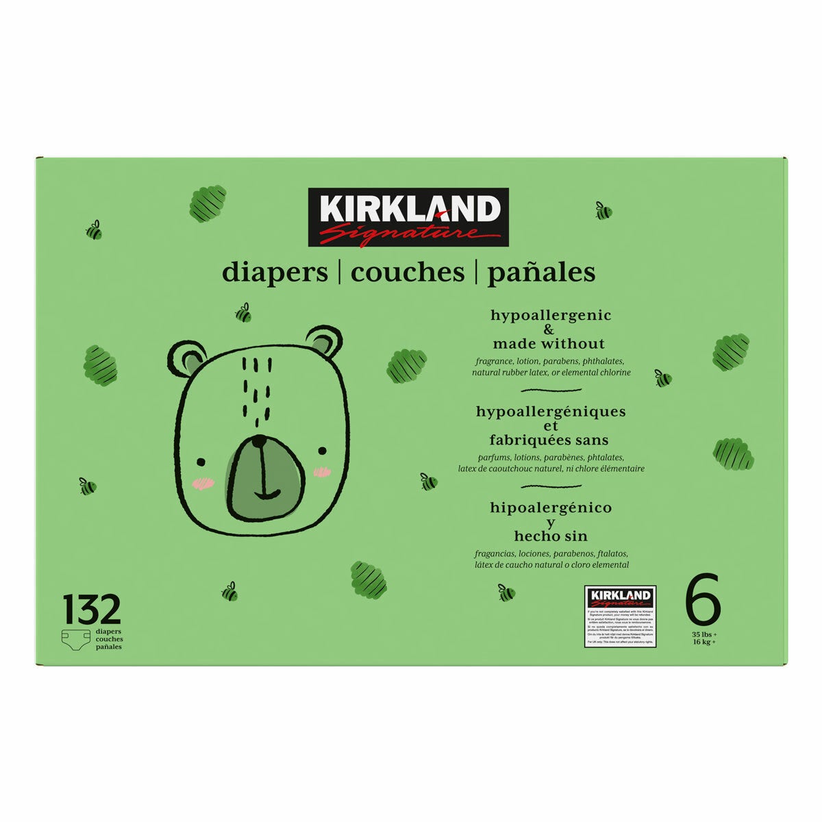 Kirkland Signature nappies size 6 132 pack (British brand)