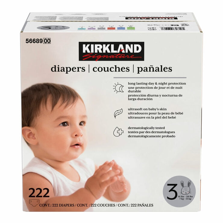 Kirkland Signature Windeln Größe 3 222er Pack (britische Marke)