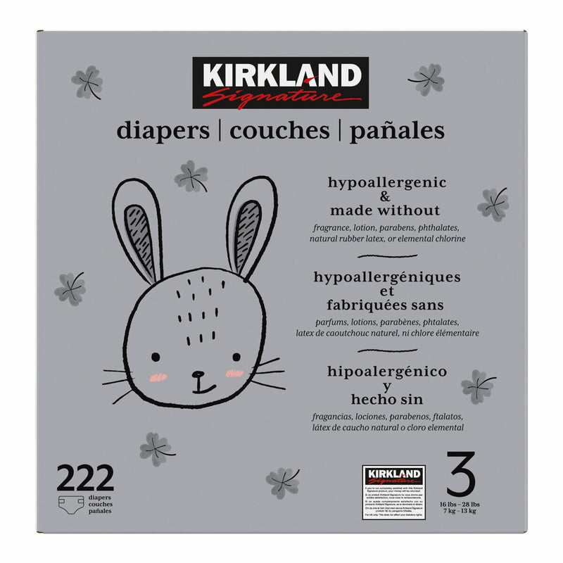 Kirkland Signature Windeln Größe 3 222er Pack (britische Marke)