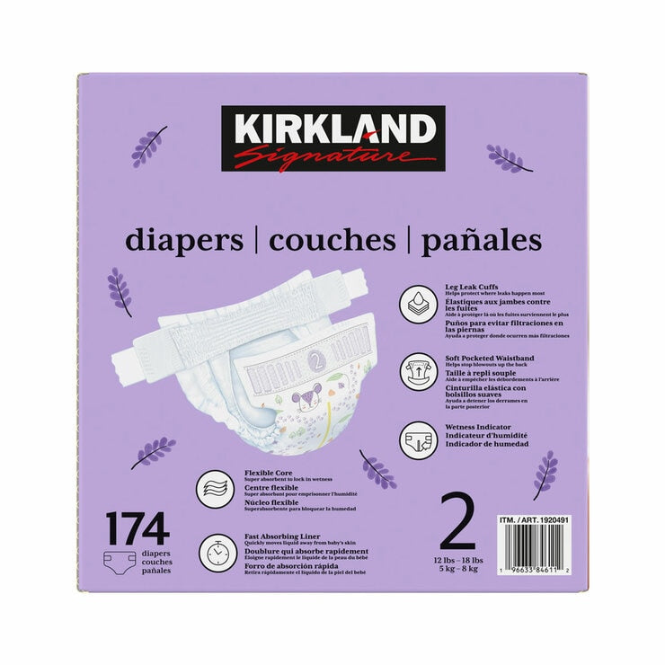 Kirkland Signature nappies Size 2 174 pack (British brand)