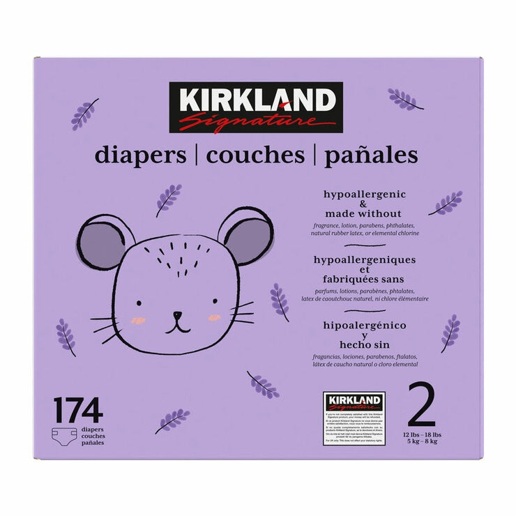 Kirkland Signature nappies Size 2 174 pack (British brand)