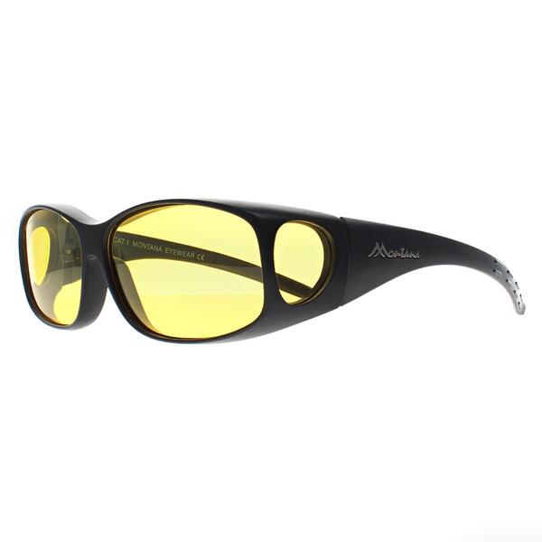 Montana fitover sunglasses black polarized yellow lenses - British product