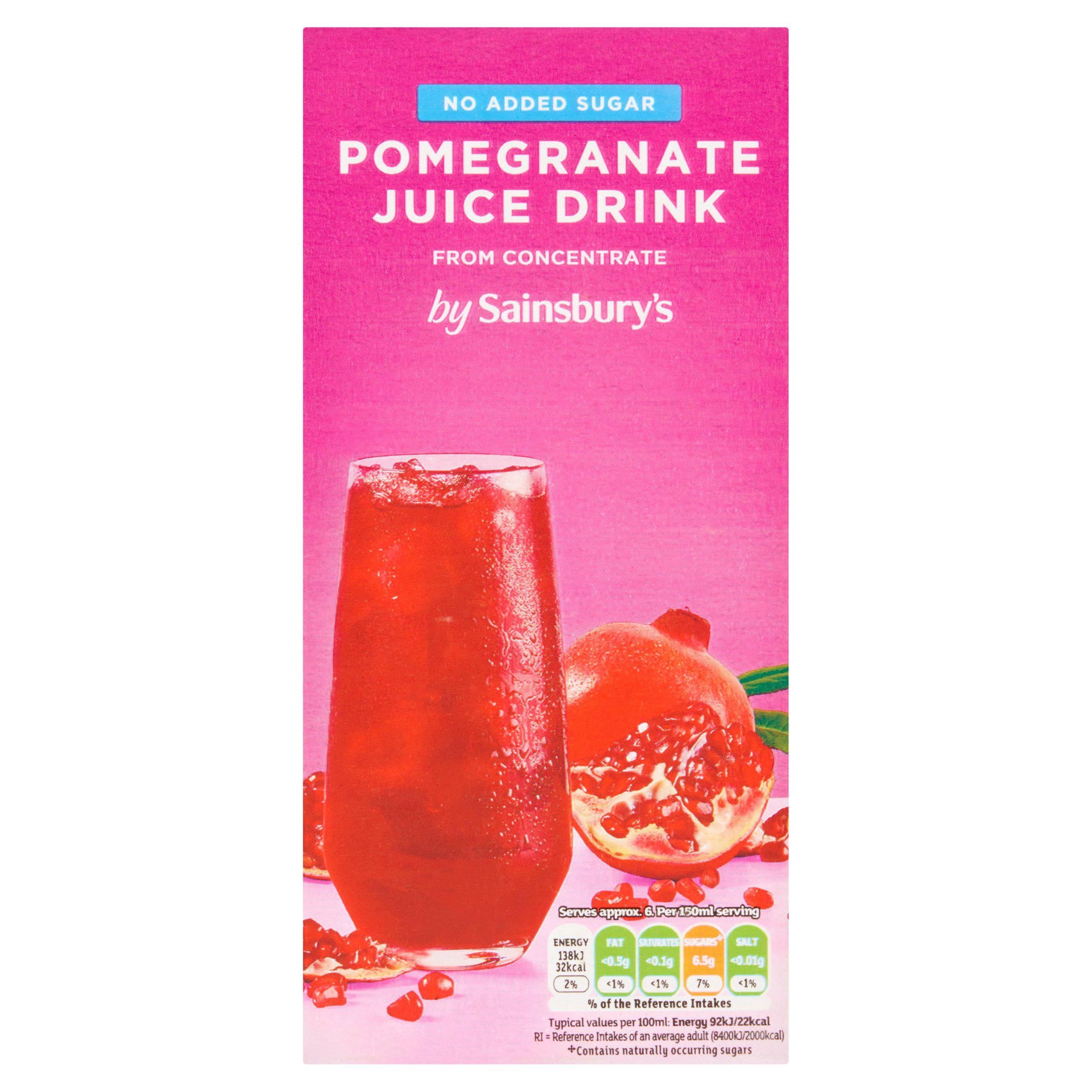 Sainsbury's Pomegranate Juice Drink, No Added Sugar 1L All chilled juice Sainsburys   