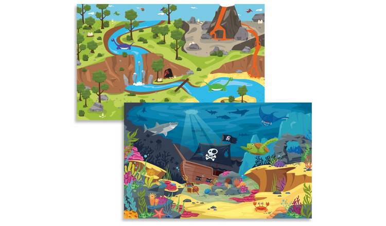 Play Tray Sea and Dino Play Mat Set