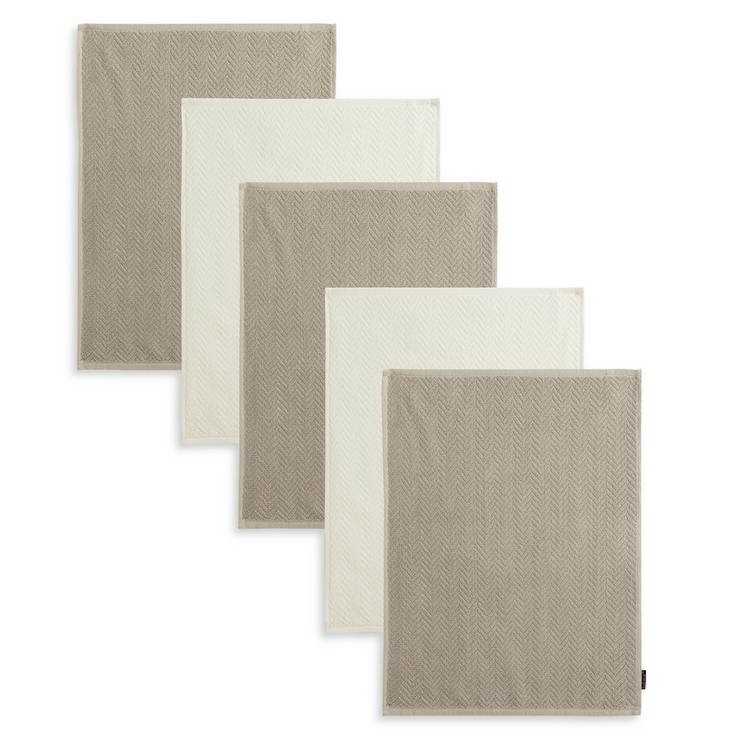 Habitat zig zag tea towels pack of 5 66x46cm (British brand)