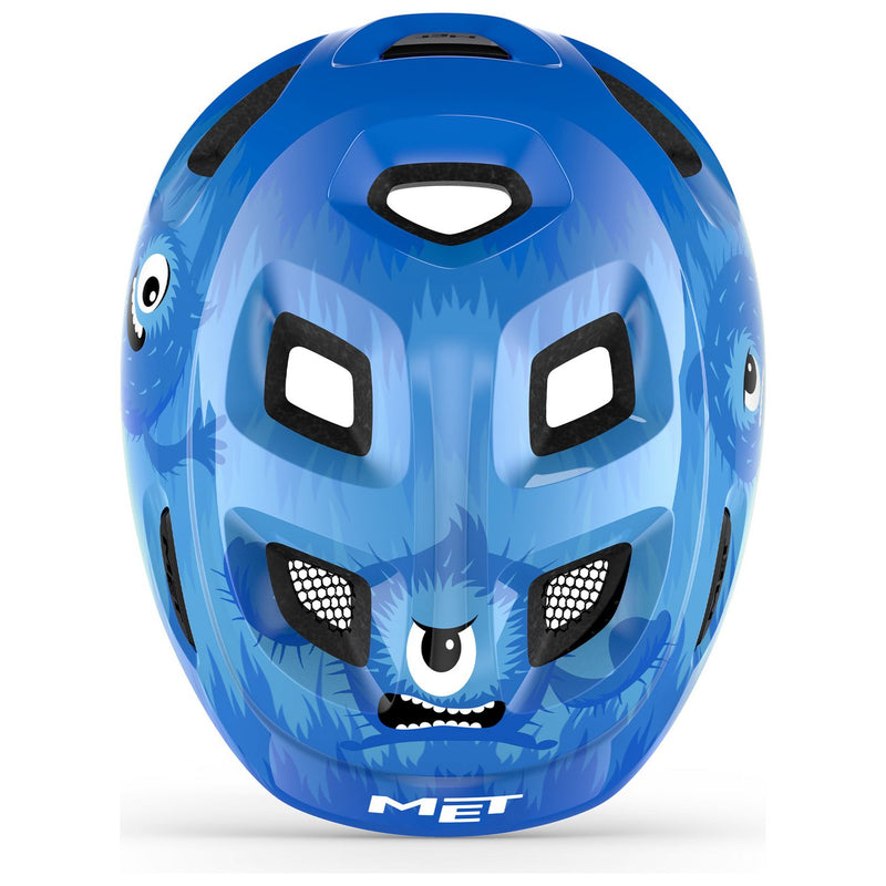 Met Hooray kids helmet Blue Monsters Glossy, UK version