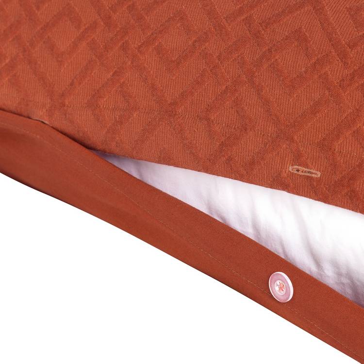 Habitat cotton jacquard bedding set single rust (British brand)